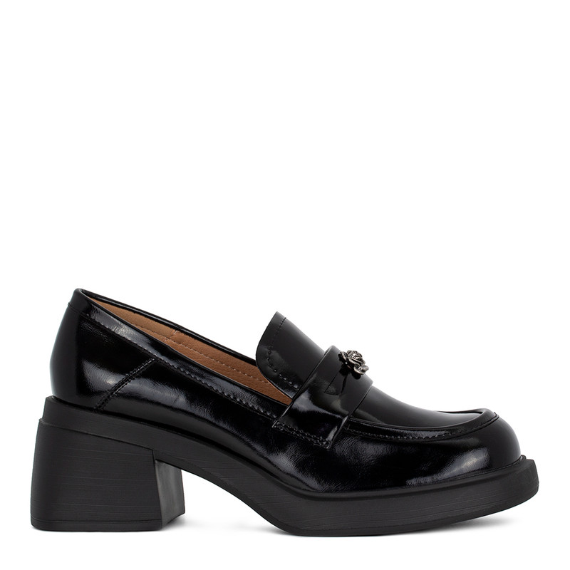 Black Leather Women's Shoes | TJ COLLECTION